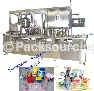 Automatic cups filling and sealing packaging machine