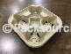 4-CUP PAPER MOULDED PULP DRINK TRAY