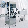 Shrink Labels Applicator Sleeve labeller equipment with shrinkage tunnel for transparent tapes caps