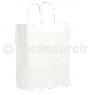 DURO PAPER BAG , HANDLED, WHITE, 10" X 5" X 13" - 250 PER CASE