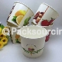 Logo Printed Paper Ice Cream Cup with Paer Lid